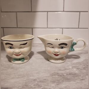 Bailey's Sugar Bowl & Creamer